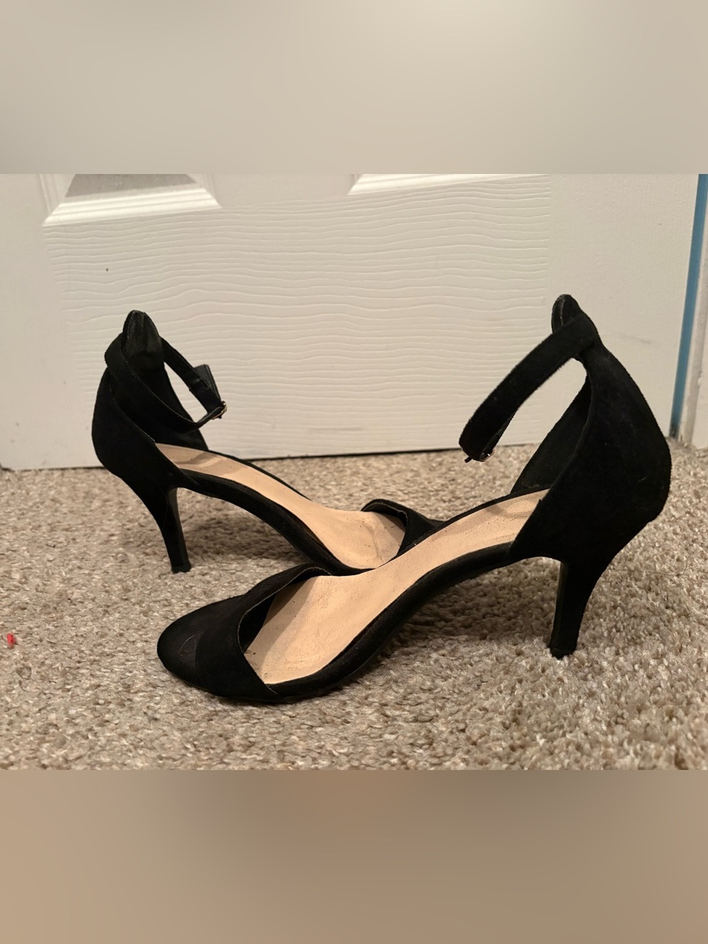 Classic Black Ankle-Strap Heels